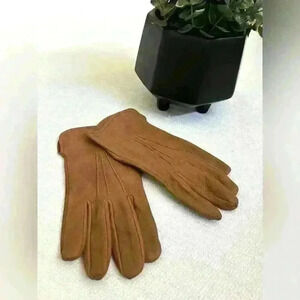 Ladies Vintage Deerskin Leather Gloves Size 7